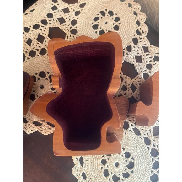 Vintage Wooden Trinket Puzzle Box - Picture 7 of 7